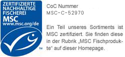 MSC-Zertifizierung COC Nummer SGS-NL-MSC-C-52970