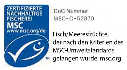 MSC-Zertifizierung COC Nummer SGS-NL-MSC-C-52970