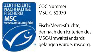 MSC-Zertifizierung COC Nummer SGS-NL-MSC-C-52970
